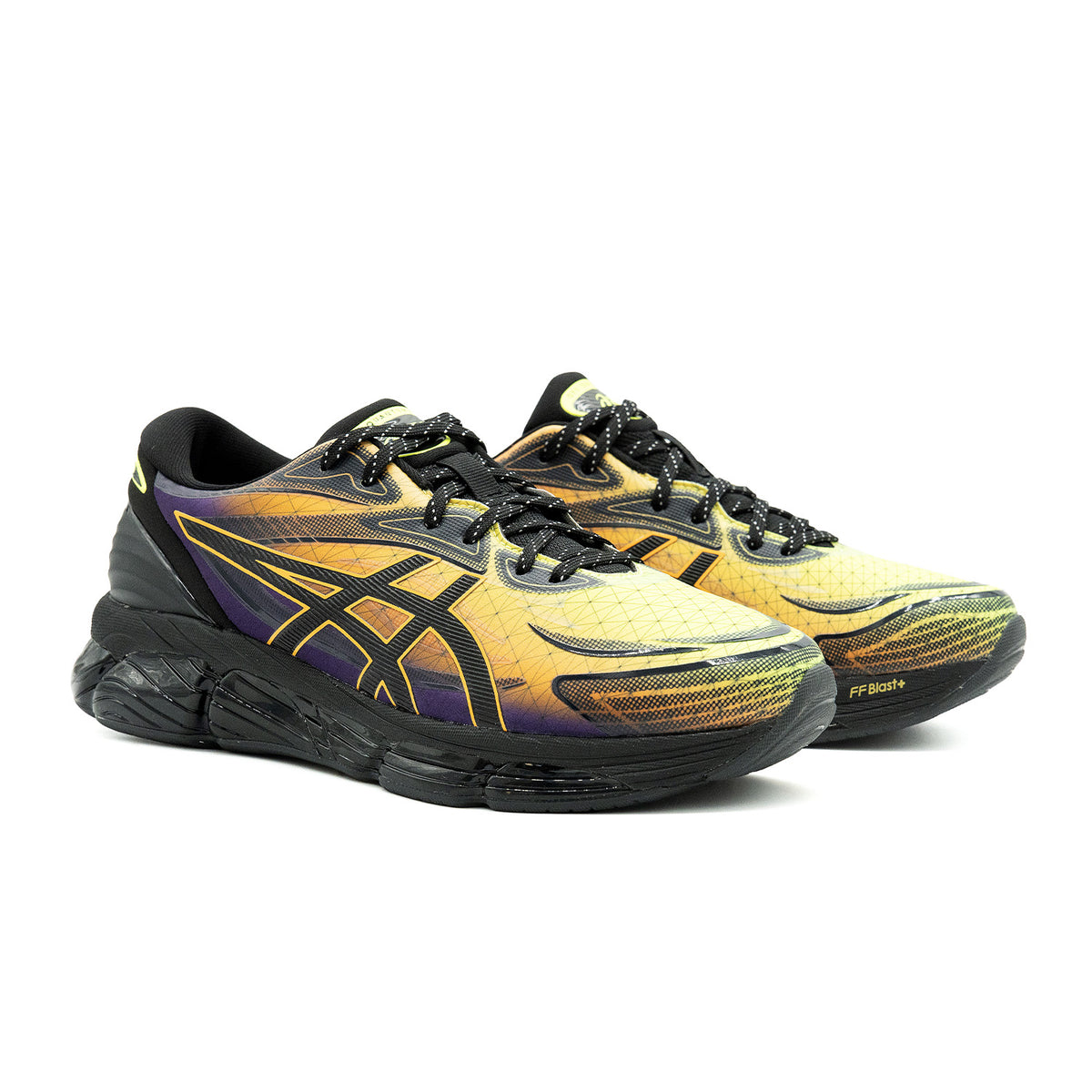 Chaussure de running Asics Gel-Quantum 360 noir et jaune – vue 3