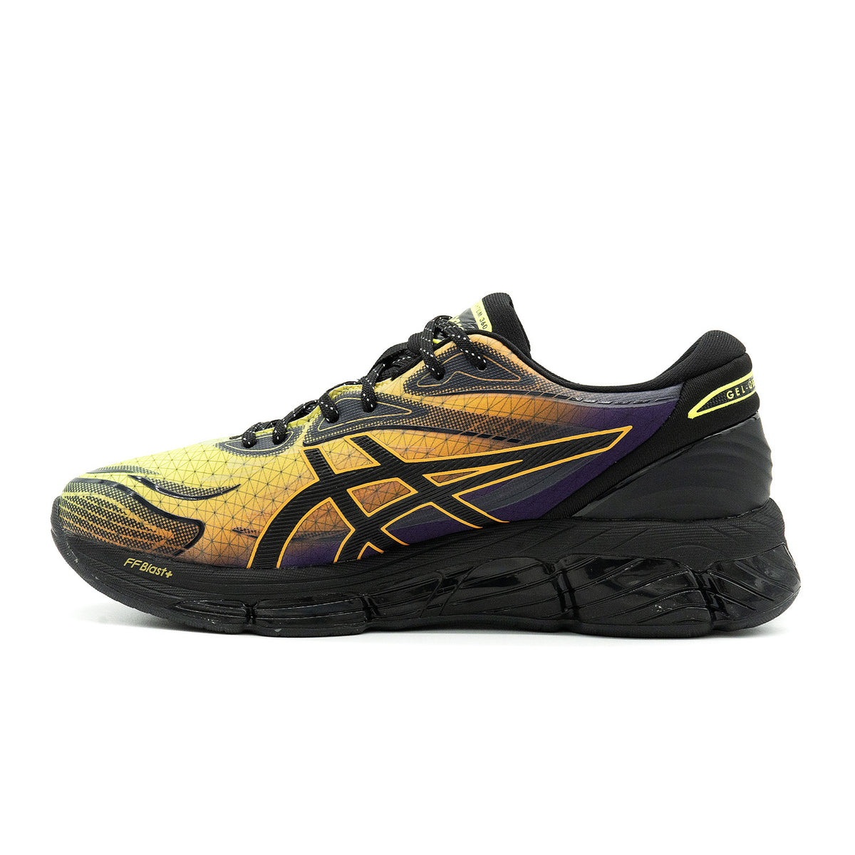 Chaussure de running Asics Gel-Quantum 360 noir et jaune – vue 2