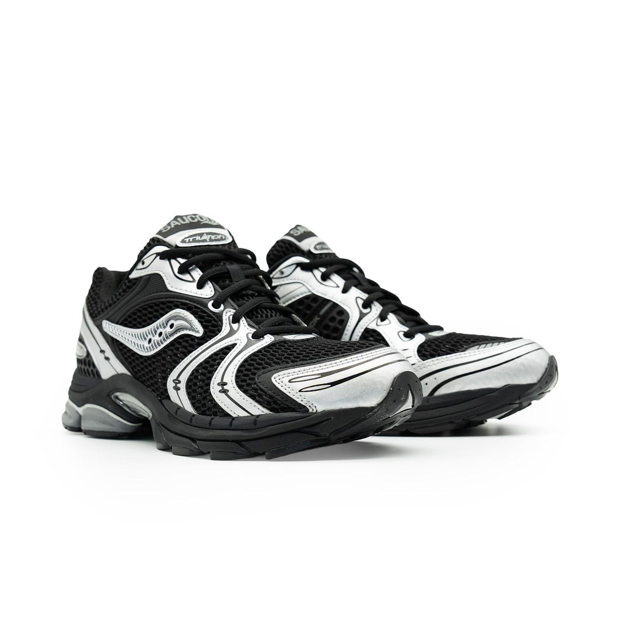 Chaussure de running Saucony ProGrid Triumph 4 noir et argent – vue 3