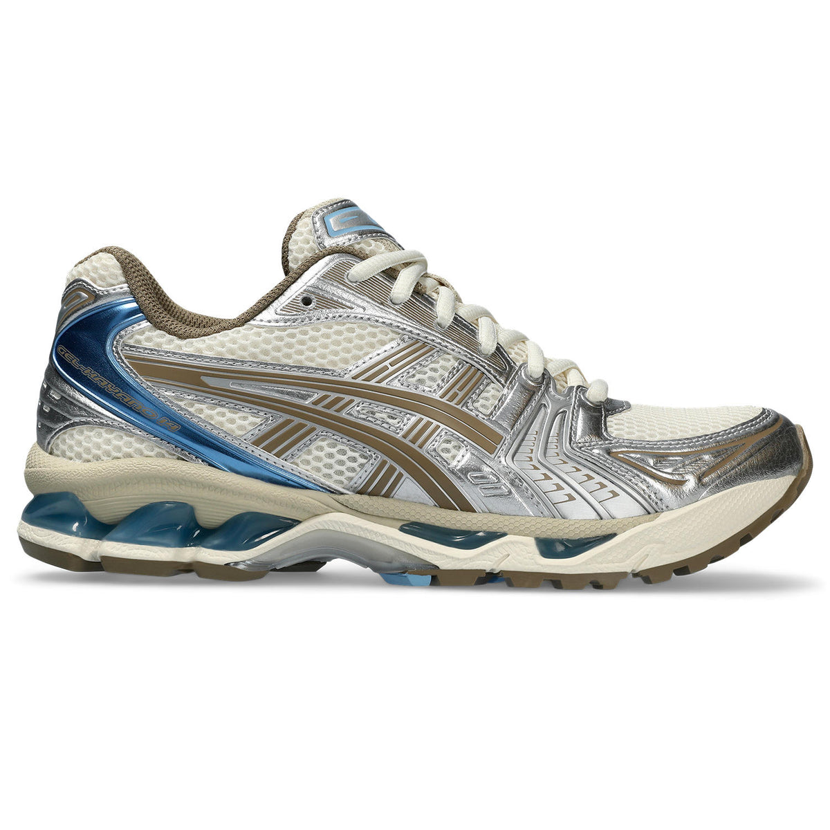 Chaussure de running Asics Gel-Kayano 14 écru et gris – vue 1