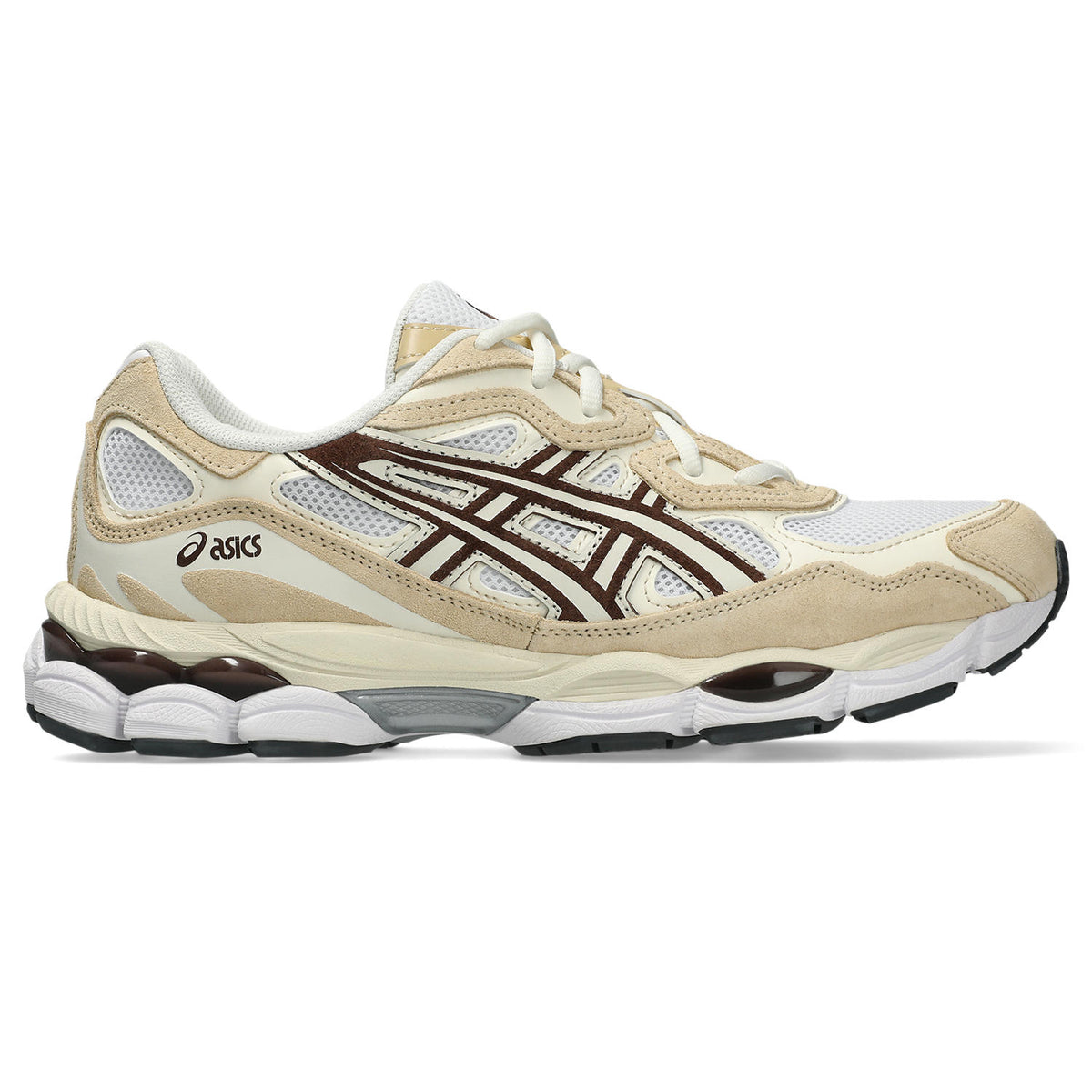 Sneakers Asics Gel-NYC blanc et marron – vue 1