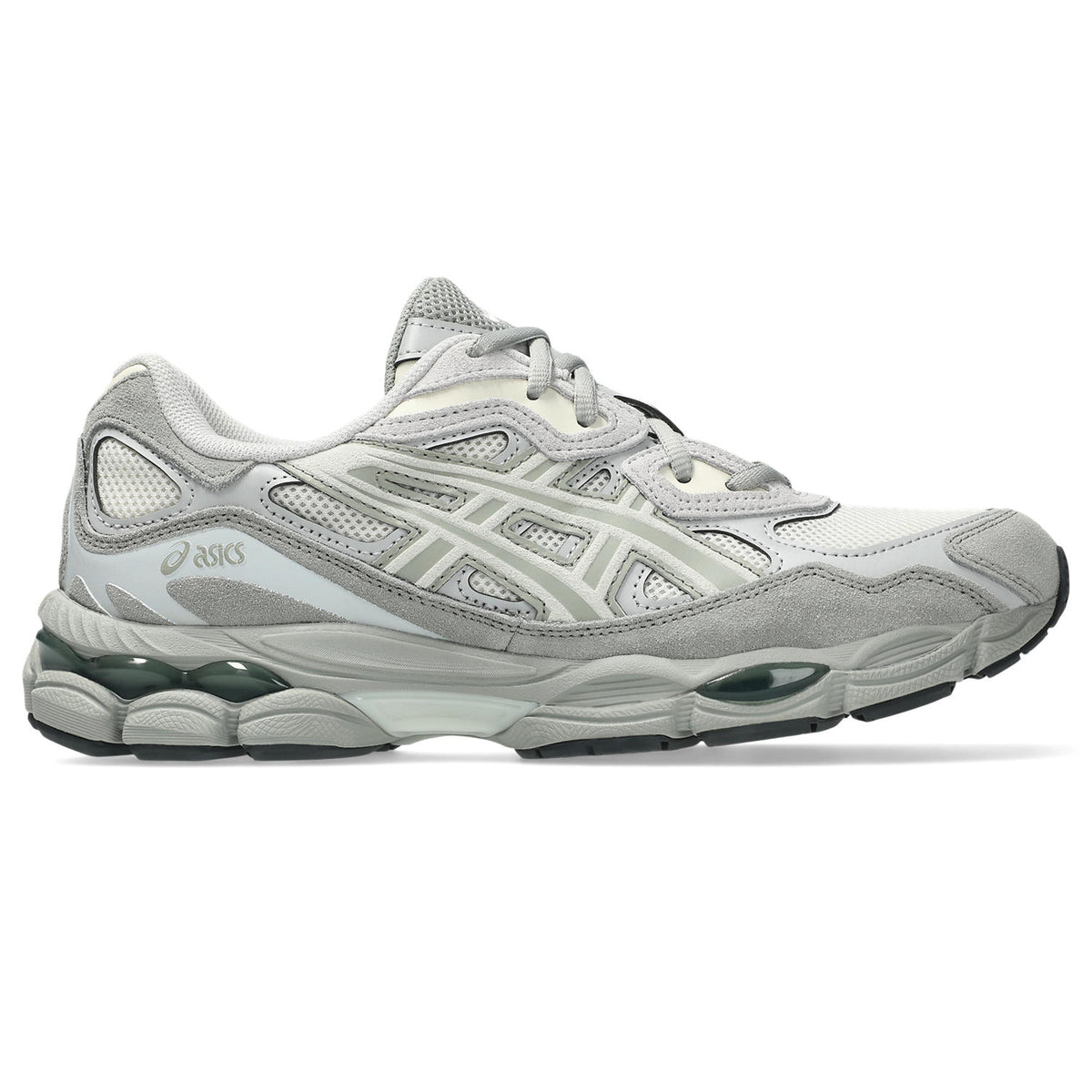 Sneakers Asics Gel-NYC écru et vert – vue de profil