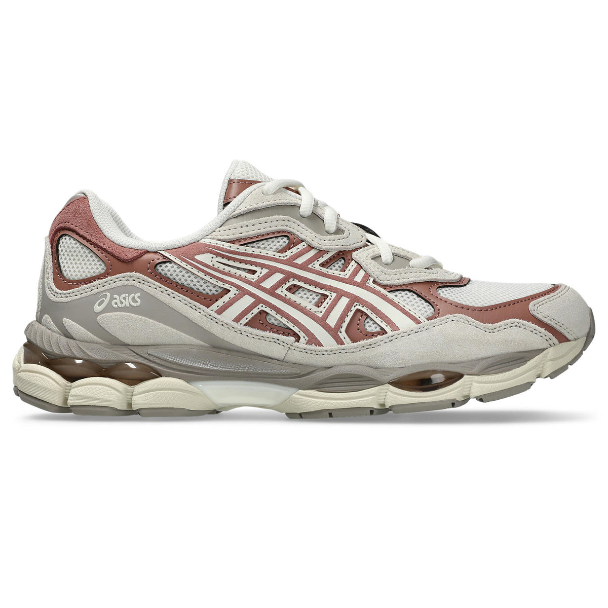Sneakers Asics Gel-NYC écru et rouge – vue 1