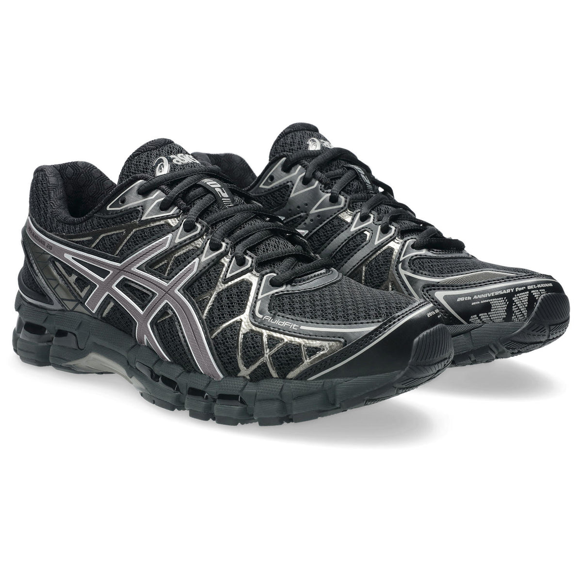Chaussure de running Asics Gel-Kayano 20 noir et gris – vue 3