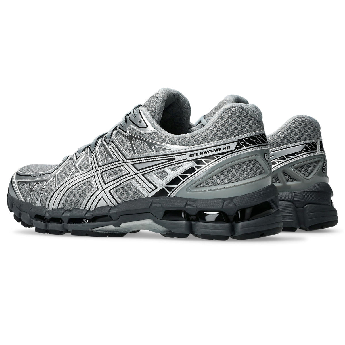 Chaussure de running Asics Gel-Kayano 20 gris et argent – vue 4