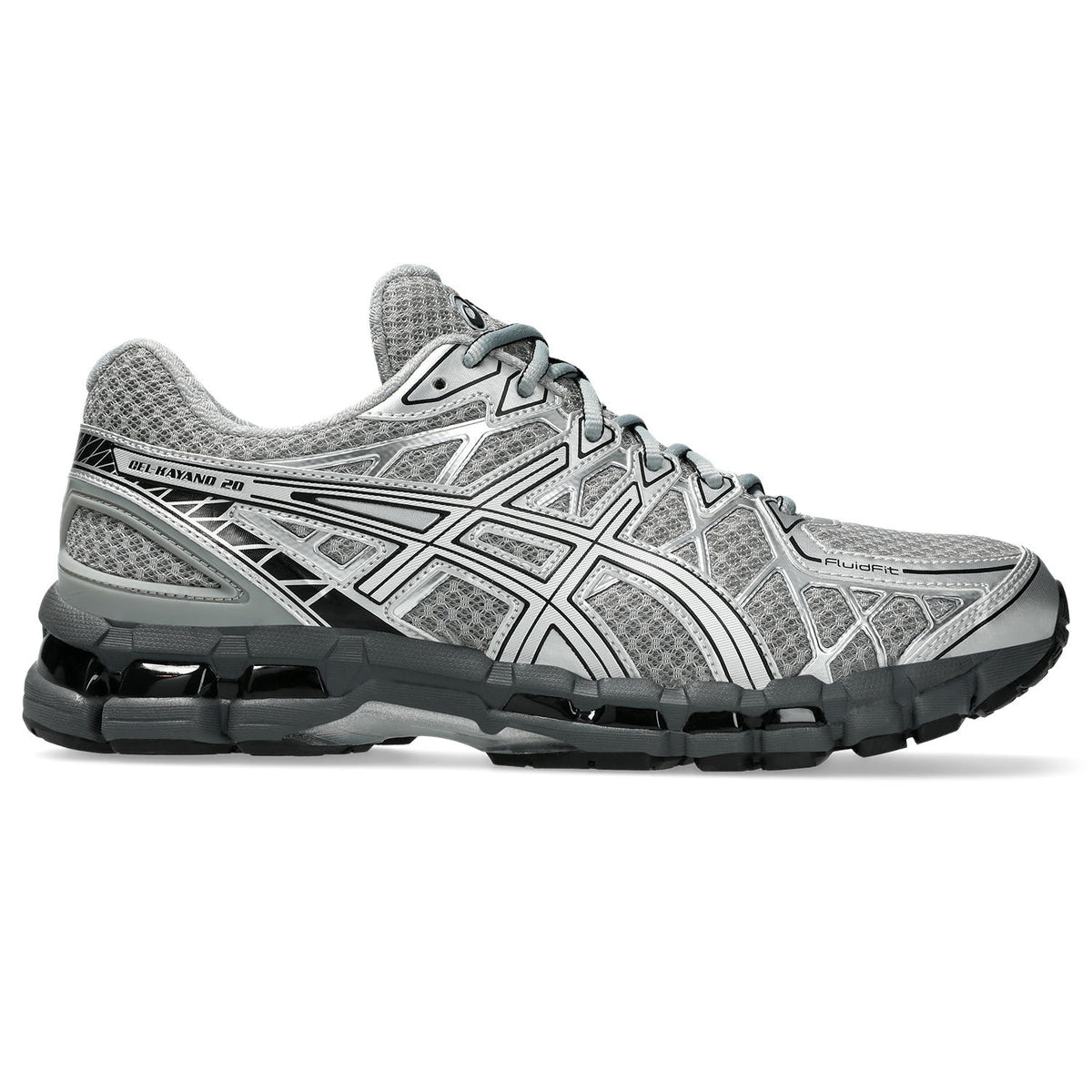 Chaussure de running Asics Gel-Kayano 20 gris et argent – vue 1