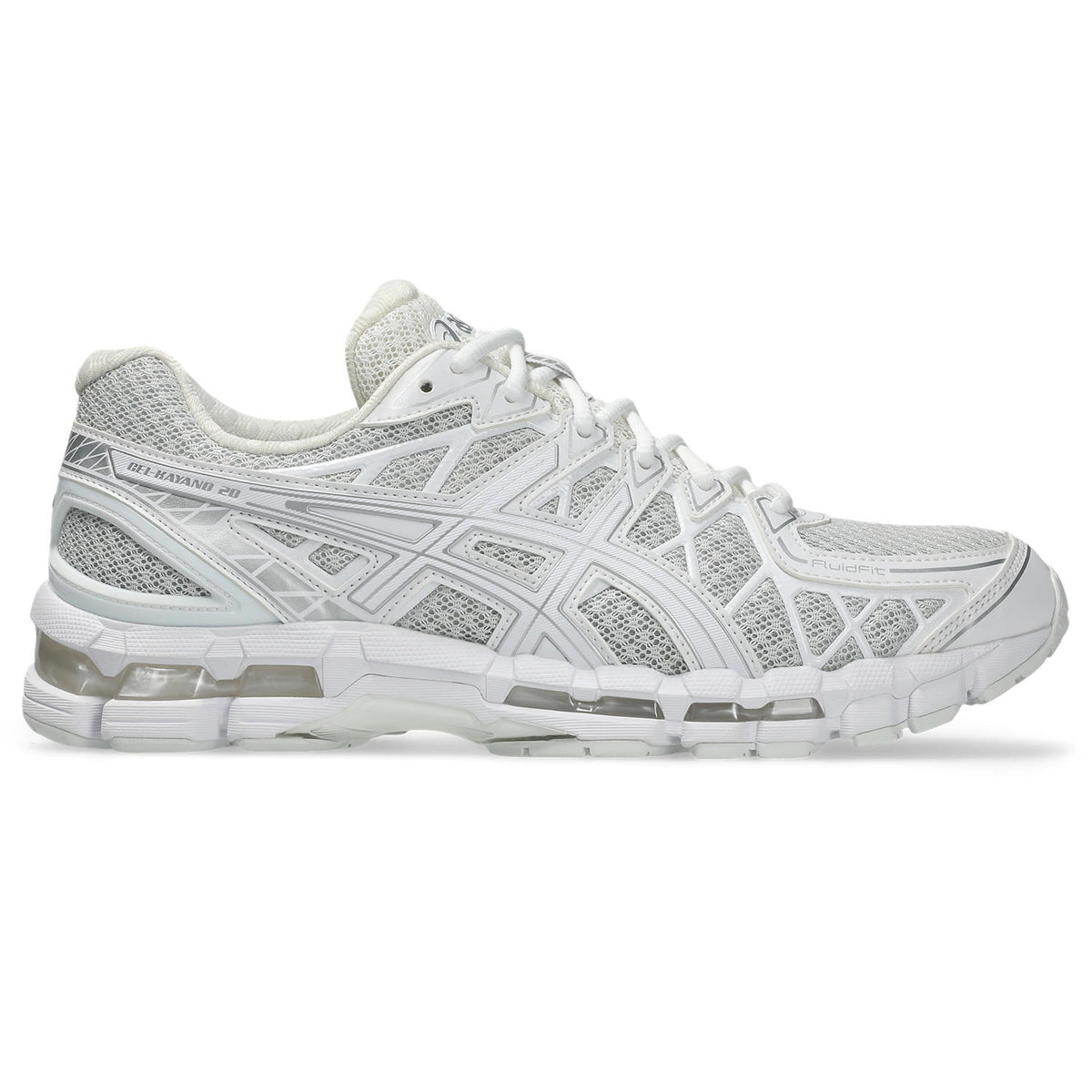 Chaussure de running Asics Gel-Kayano 20 gris et blanc – vue 1