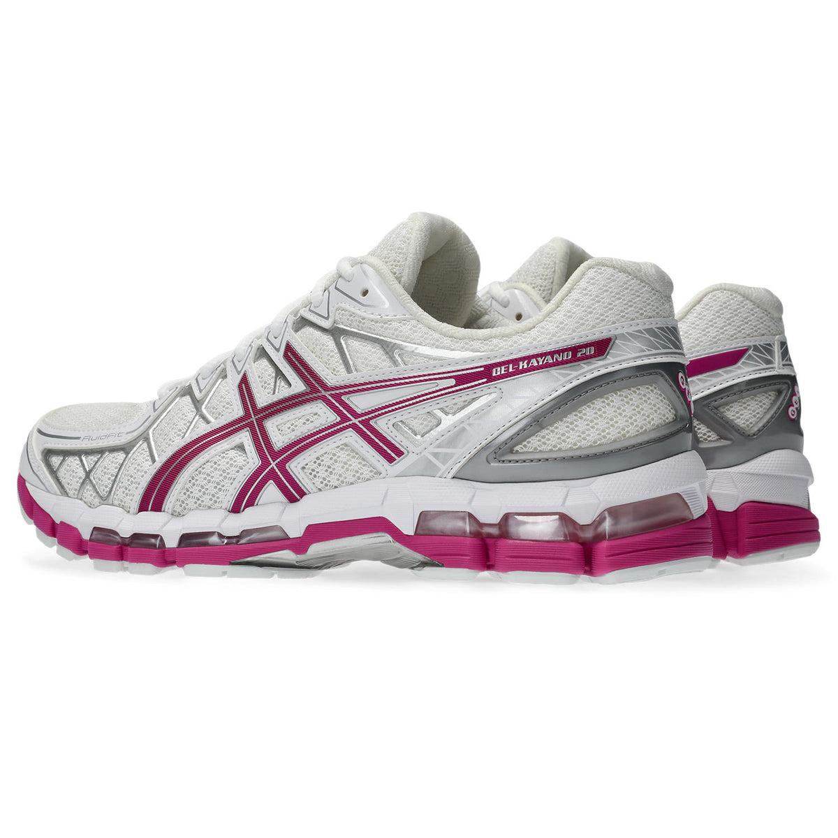 Chaussure de running Asics Gel-Kayano 20 blanc et rose – vue 4