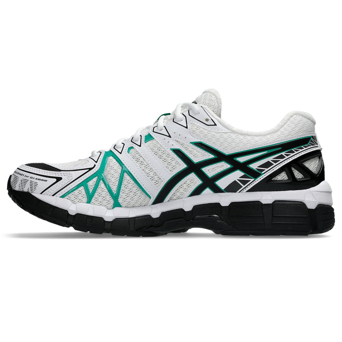 Chaussure de running Asics Gel-Kayano 20 blanc et vert – vue 2