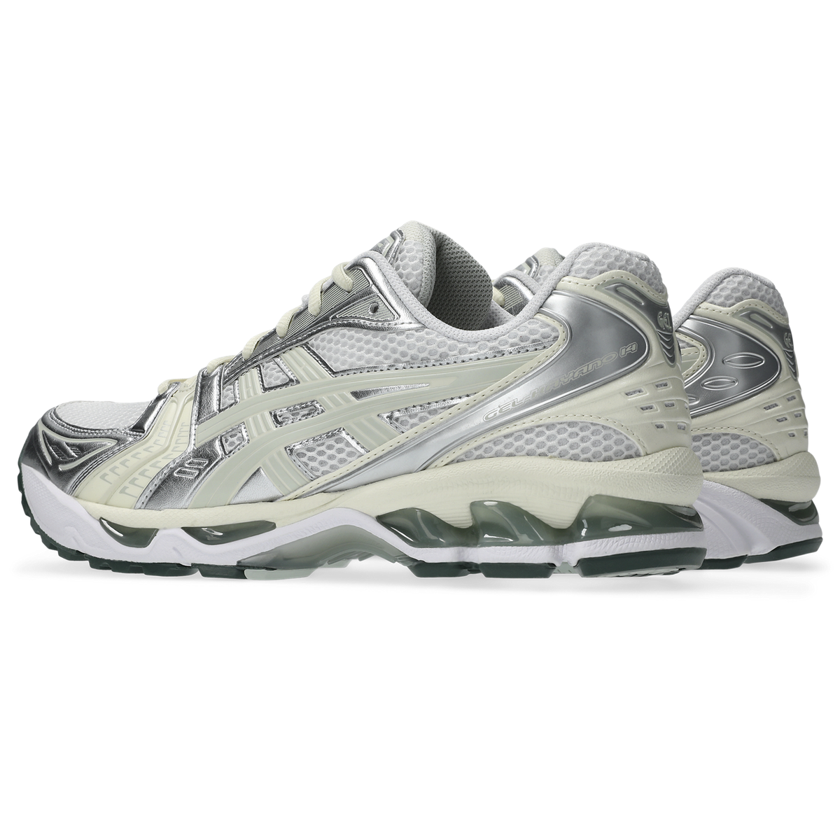 Chaussure de running Asics Gel-Kayano 14 blanc et vert – vue 4