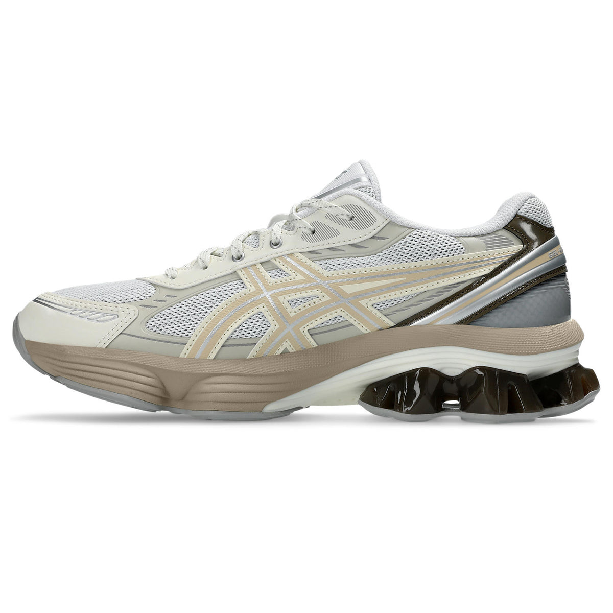 Chaussure de running Asics Gel-Kinetic Fluent blanc et beige – vue 2