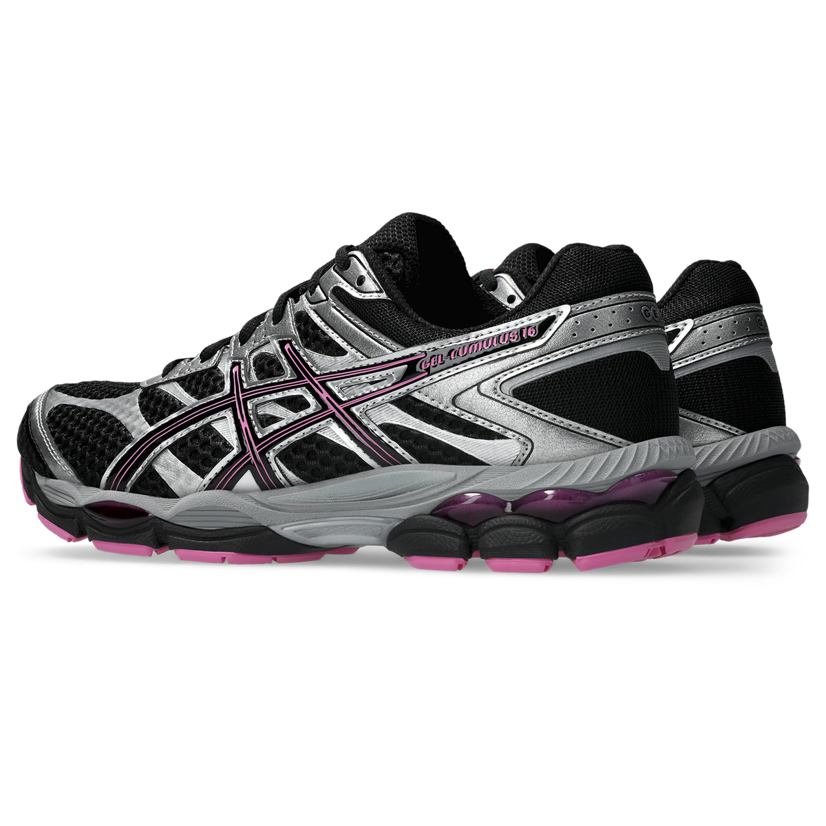 Chaussure de running Asics Gel-Cumulus 16 noir et rose – vue 2