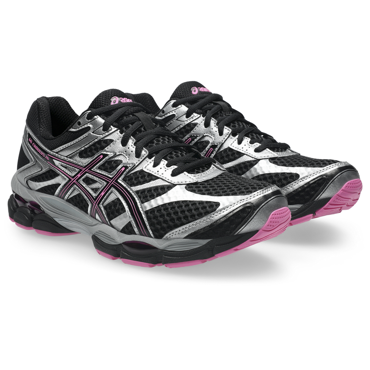 Chaussure de running Asics Gel-Cumulus 16 noir et rose – vue 3