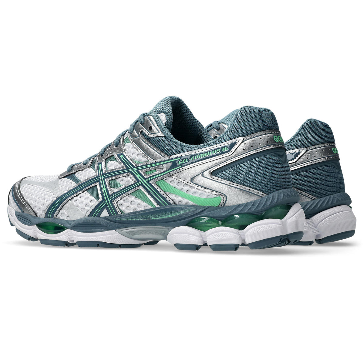 Chaussure de running Asics Gel-Cumulus 16 blanc et gris – vue 4