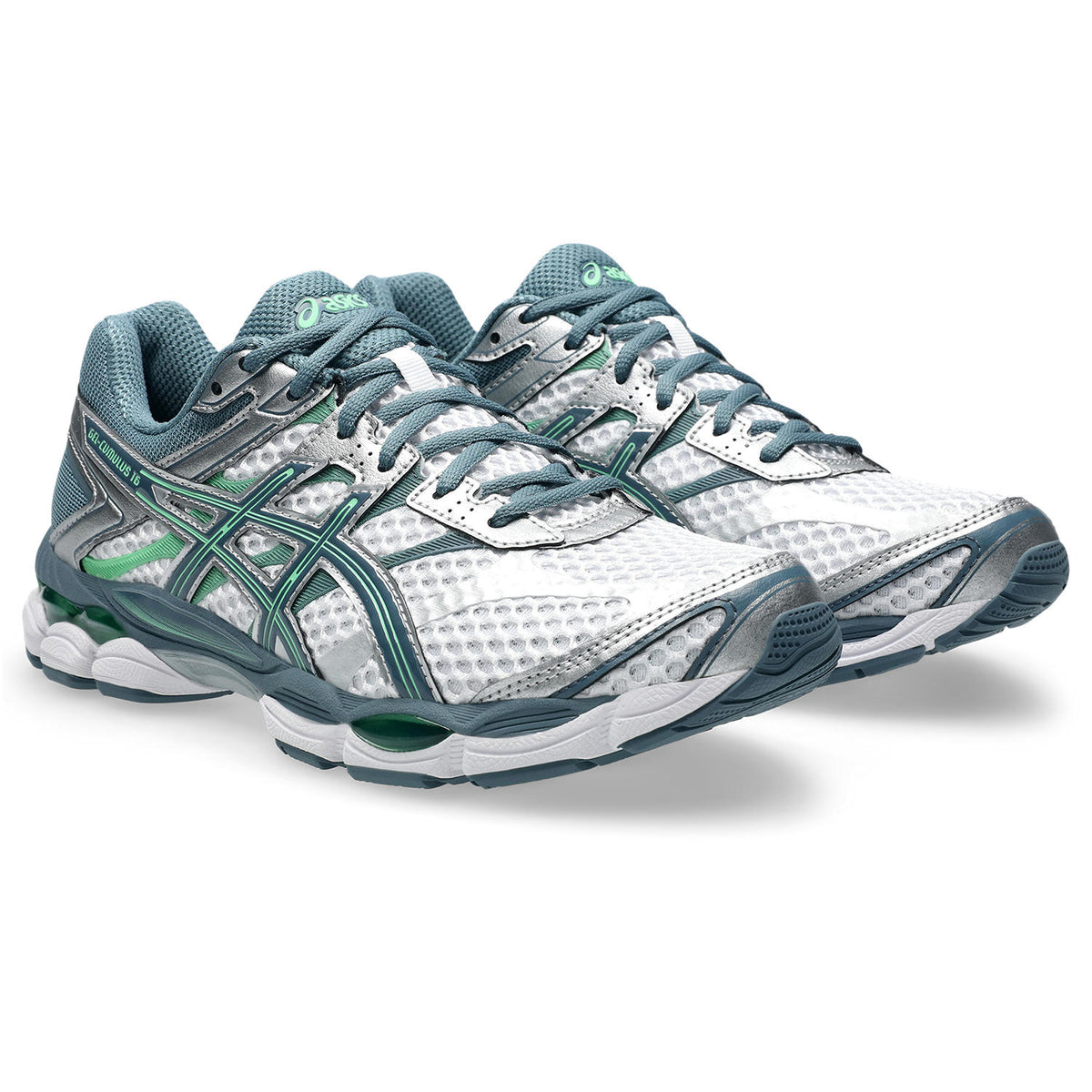 Chaussure de running Asics Gel-Cumulus 16 blanc et gris – vue 3