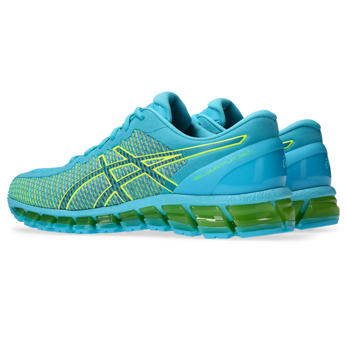 Chaussure de running Asics Gel-Quantum 360 IV CM bleu et jaune – vue 4