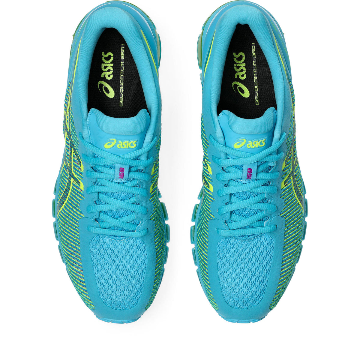 Chaussure de running Asics Gel-Quantum 360 IV CM bleu et jaune – vue 5
