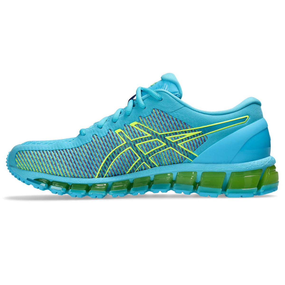 Chaussure de running Asics Gel-Quantum 360 IV CM bleu et jaune – vue 2