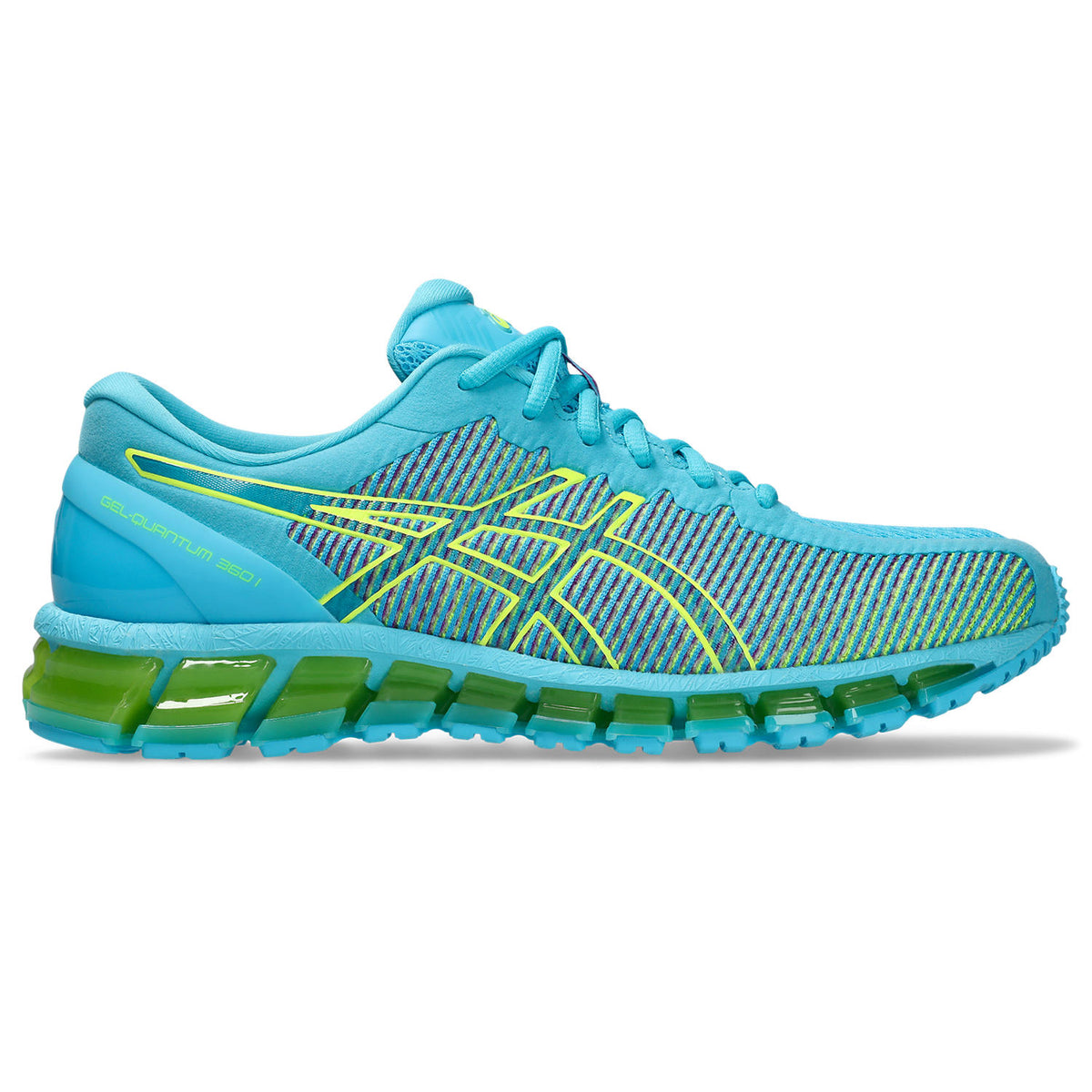 Chaussure de running Asics Gel-Quantum 360 IV CM bleu et jaune – vue 1