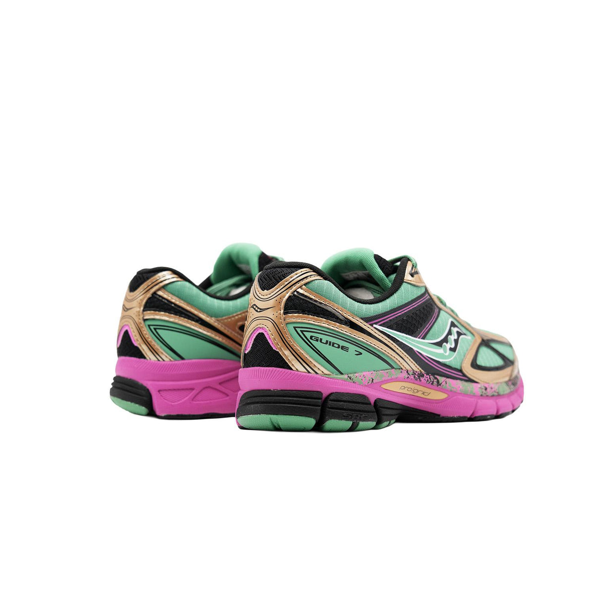 Chaussure de running Saucony ProGrid Guide 7 vert et marron – vue 4