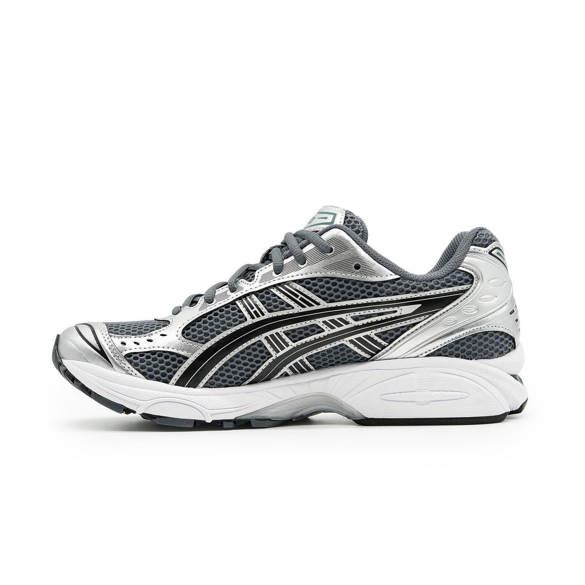 Chaussure de running Asics Gel-Kayano 14 gris et vert – vue 2