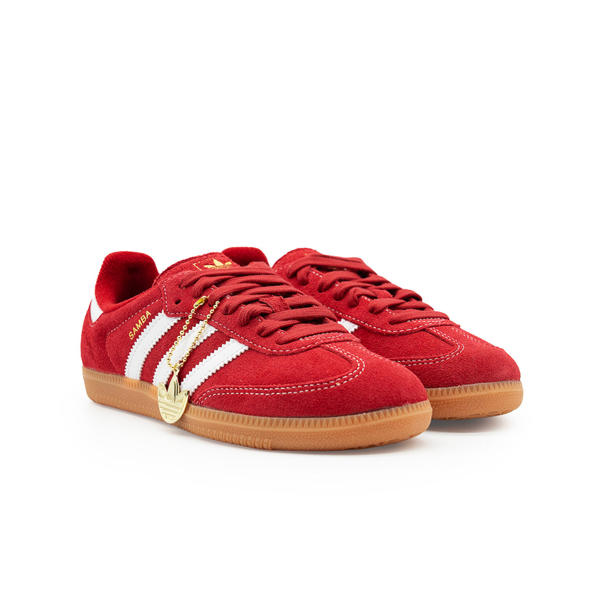 Sneakers Adidas Samba OG rouge et blanc – vue 3