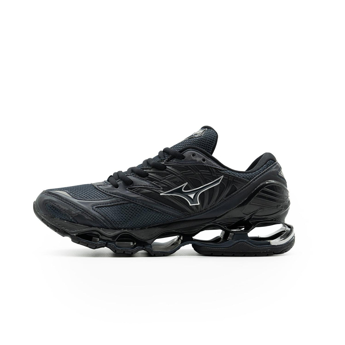 Chaussure de running Mizuno Wave Prophecy bleu et noir – vue 2