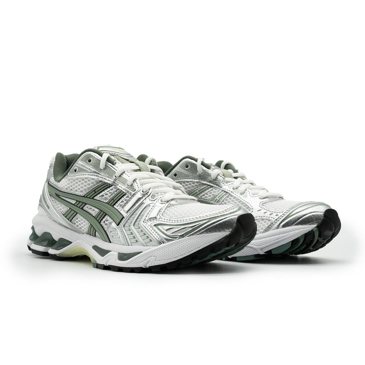 Chaussure de running Asics Gel-Kayano 14 blanc et gris – vue 3