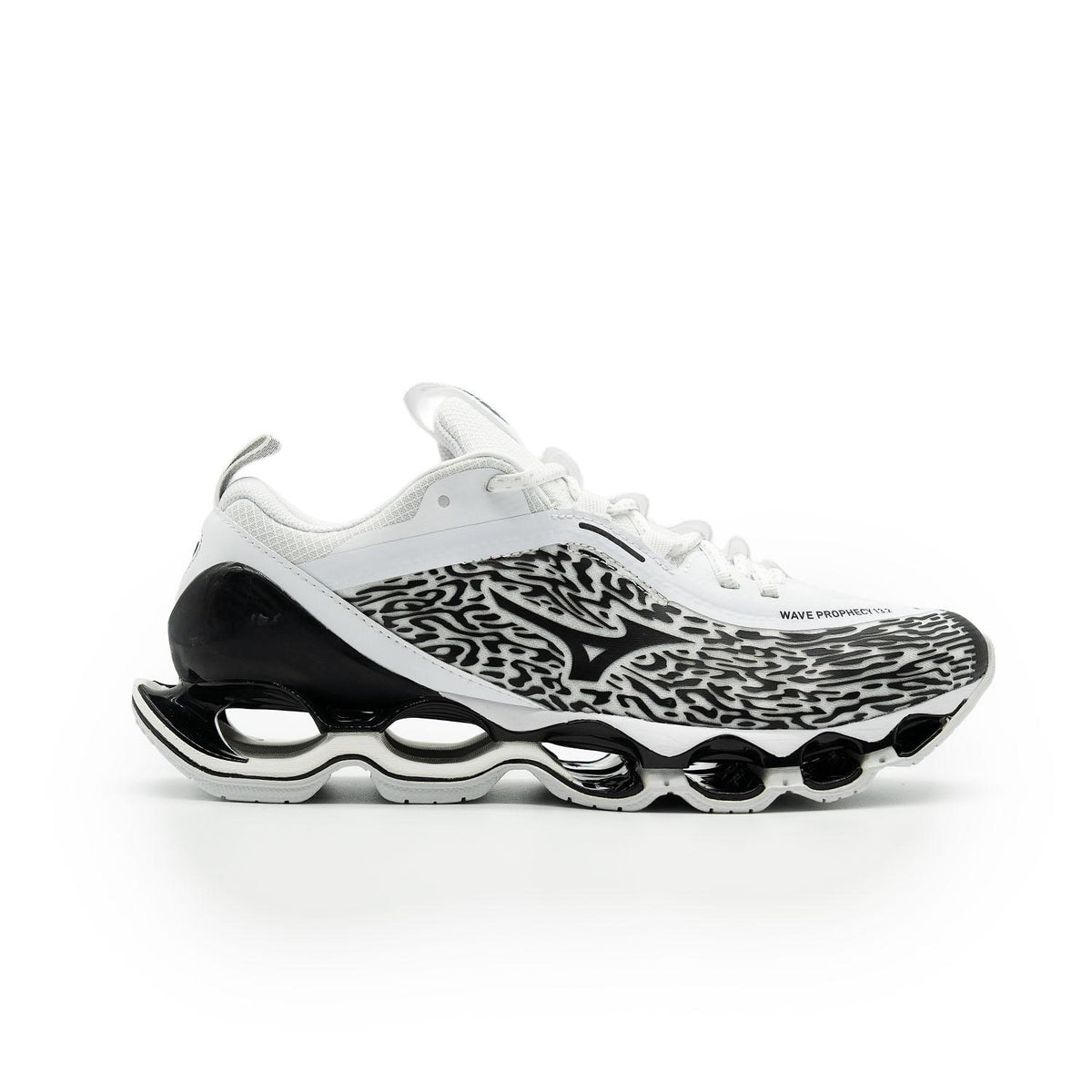 Chaussure de running Mizuno Wave Prophecy 13 noir et blanc – vue 1