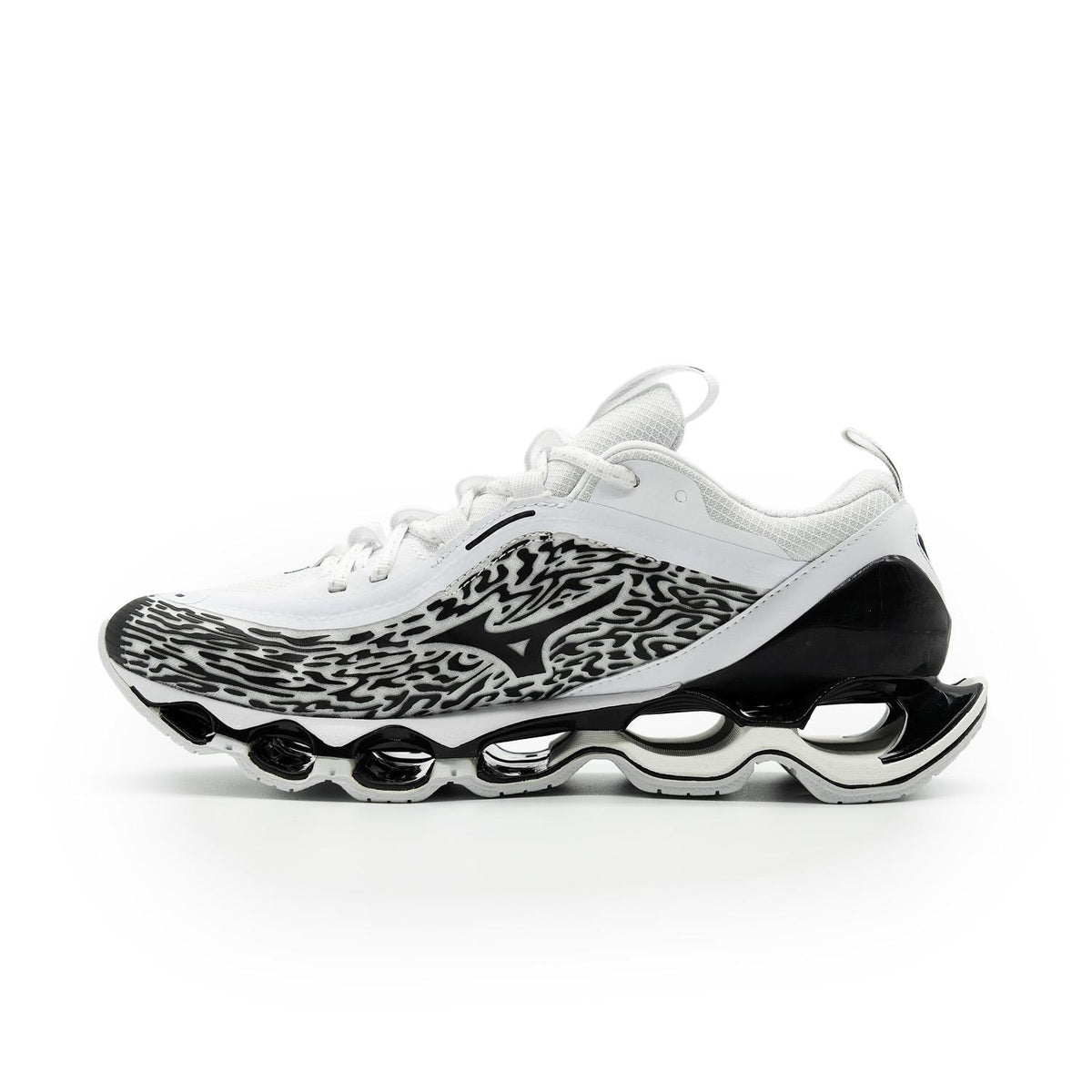 Chaussure de running Mizuno Wave Prophecy 13 noir et blanc – vue 3