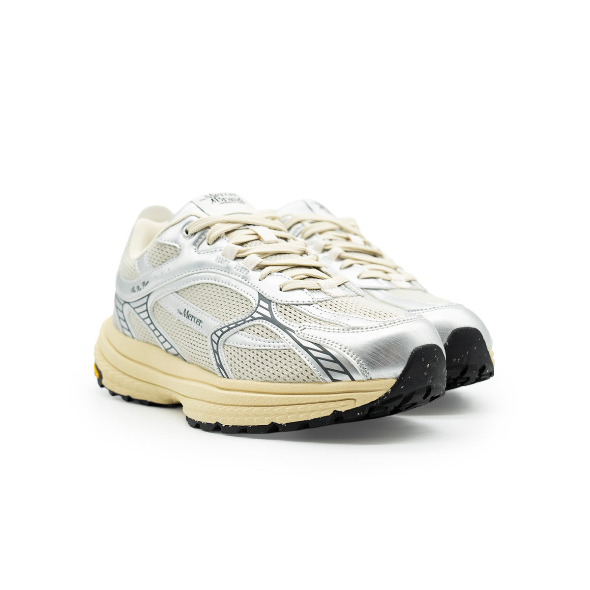 Sneakers The Mercer Re-Run Vibram argent – vue 3