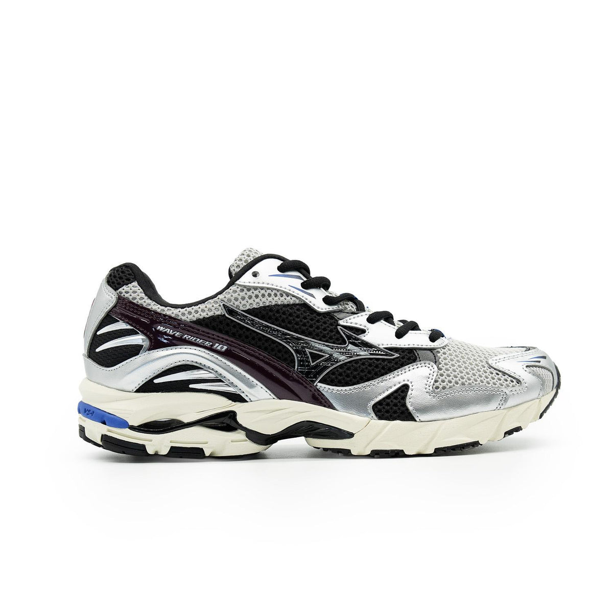Chaussure de running Mizuno Wave Rider 10 bleu et noir – vue 1