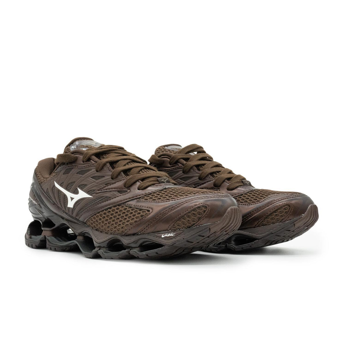 Chaussure de running Mizuno Wave Prophecy LS marron et noir – vue 3