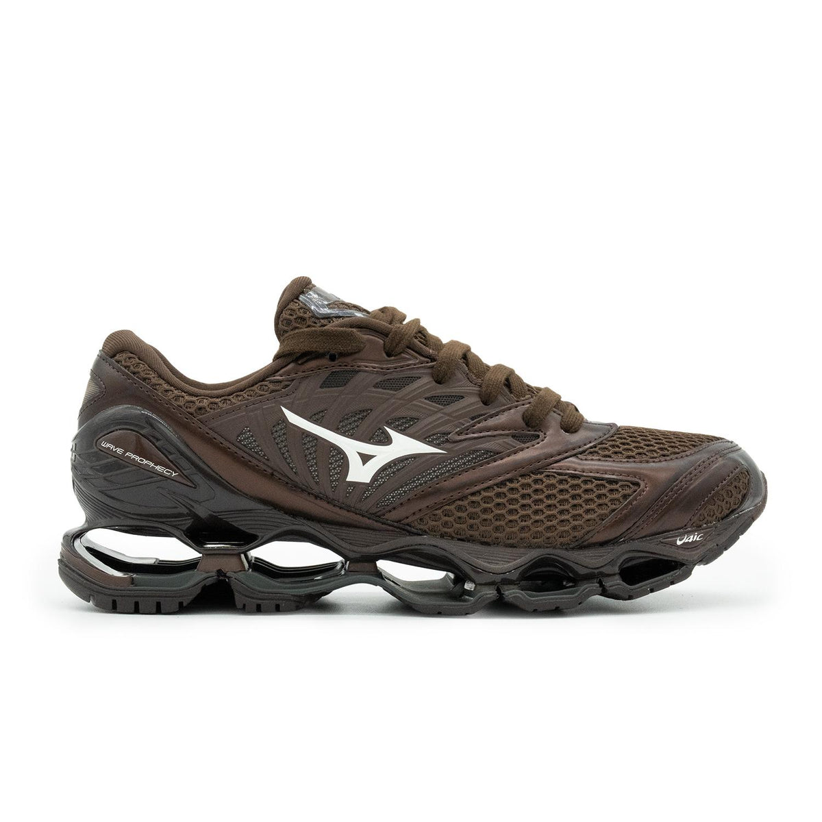 Chaussure de running Mizuno Wave Prophecy LS marron et noir – vue 1