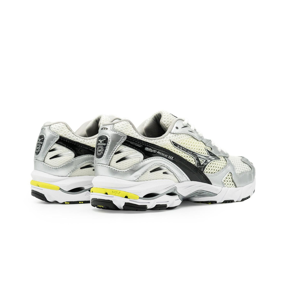 Chaussure de running Mizuno Wave Rider 10 noir et jaune – vue 4