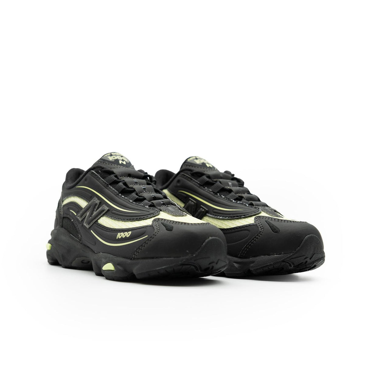 Sneakers New Balance 1000 noir et argent – vue 3