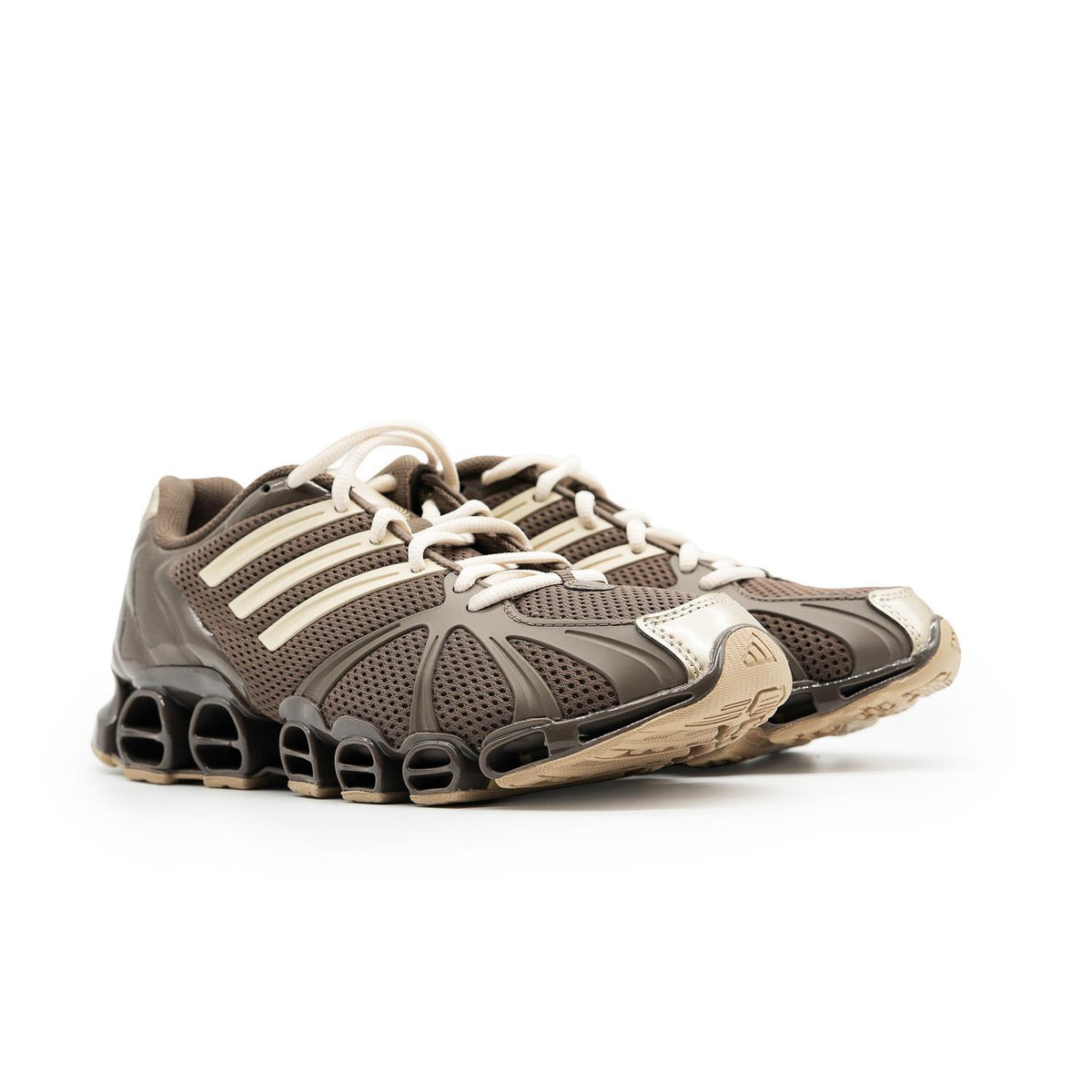 Sneakers Adidas Mega Ghostride Femme marron et blanc – vue 3