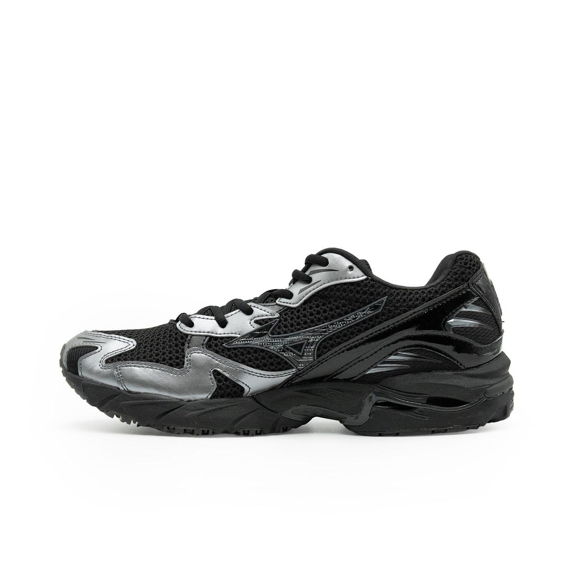 Chaussure de running Mizuno Wave Rider 10 noir et argent – vue 2