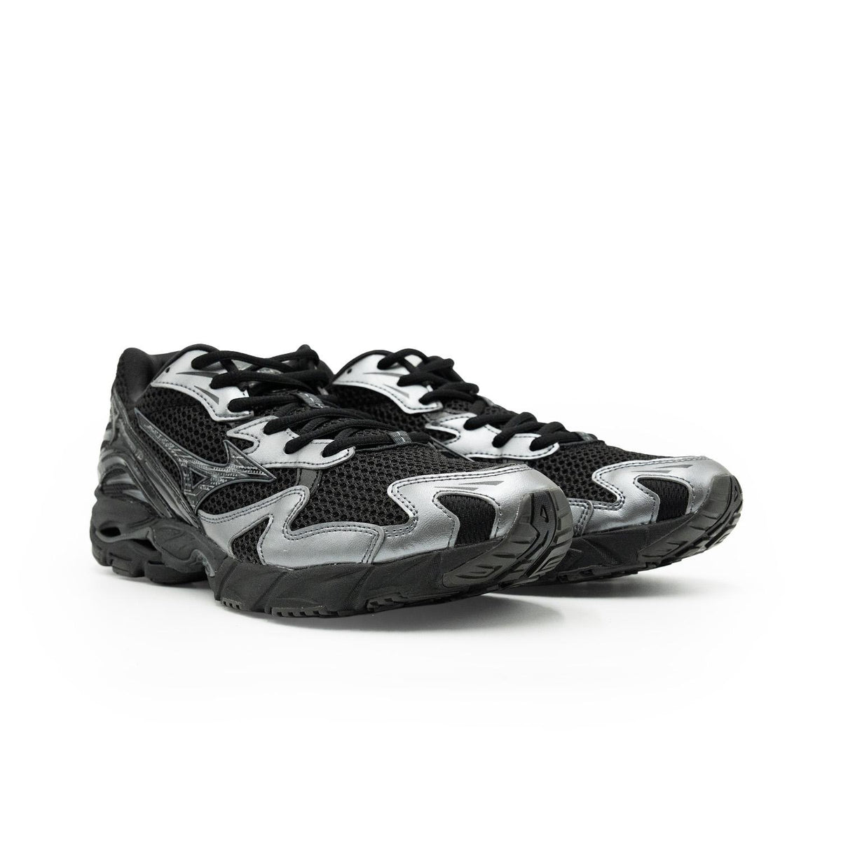 Chaussure de running Mizuno Wave Rider 10 noir et argent – vue 3