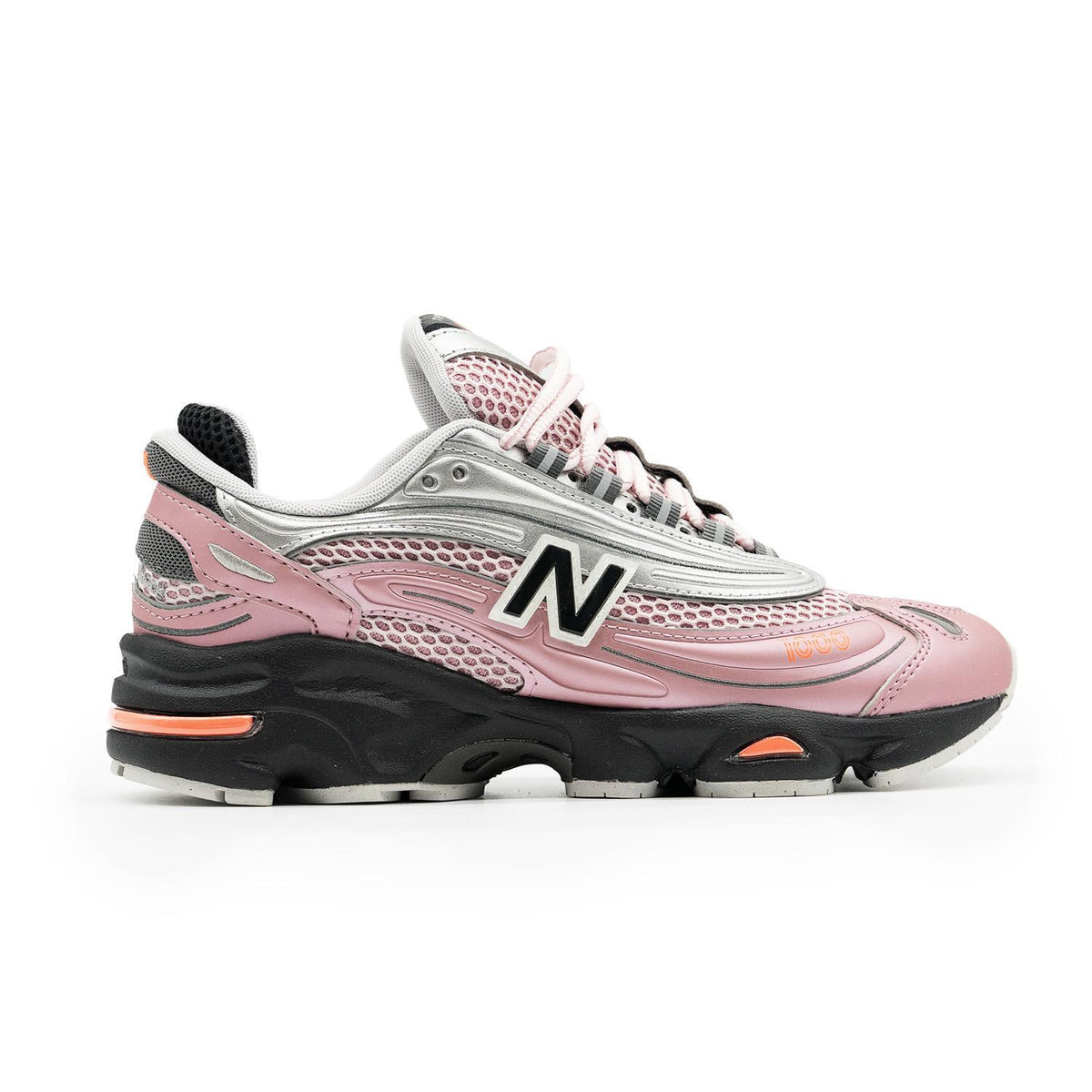Sneakers New Balance 1000 rose et argent – vue 1