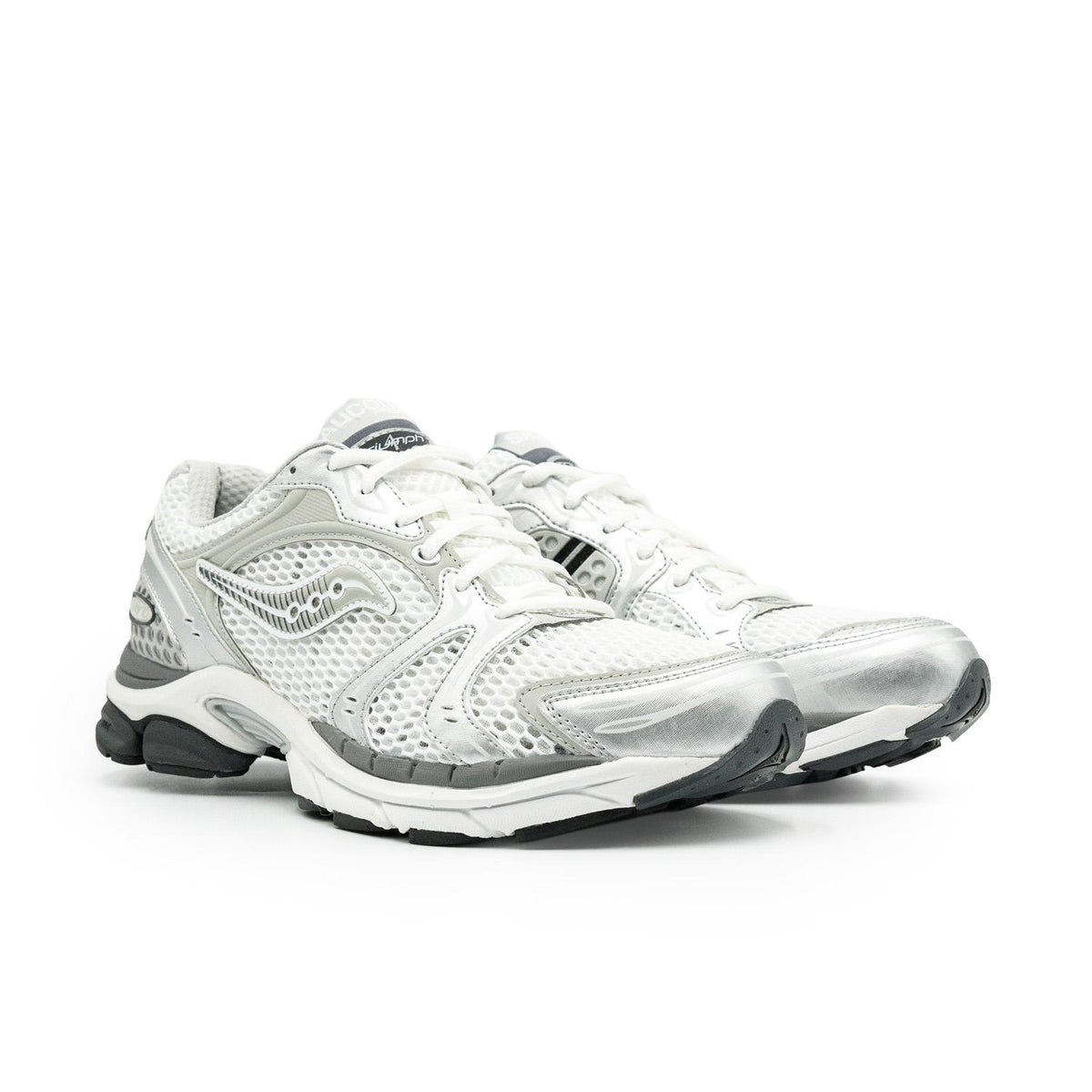 Chaussure de running Saucony ProGrid Triumph 4 blanc et argent – vue 3