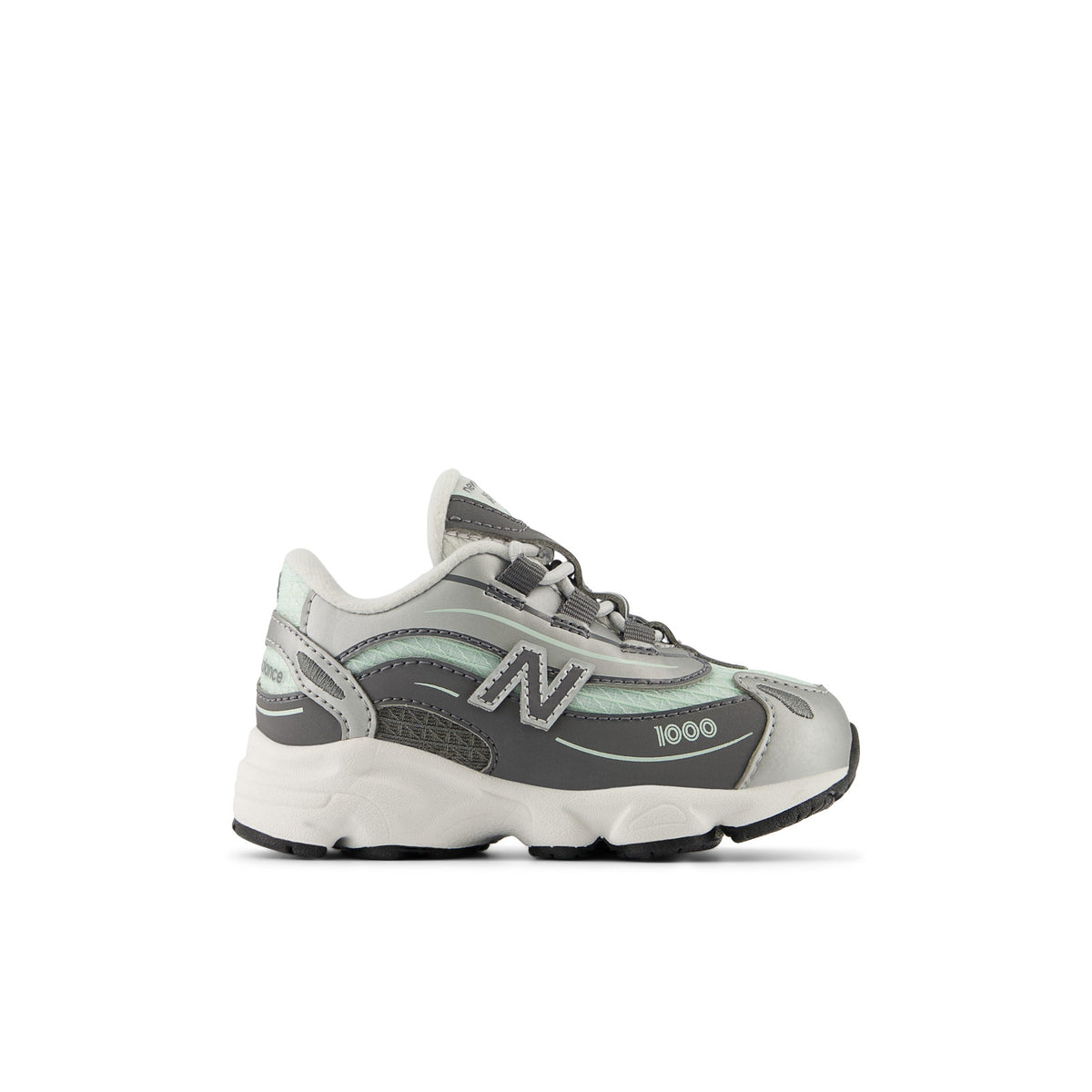Sneakers New Balance 1000 Bébé vert et argent – vue 1