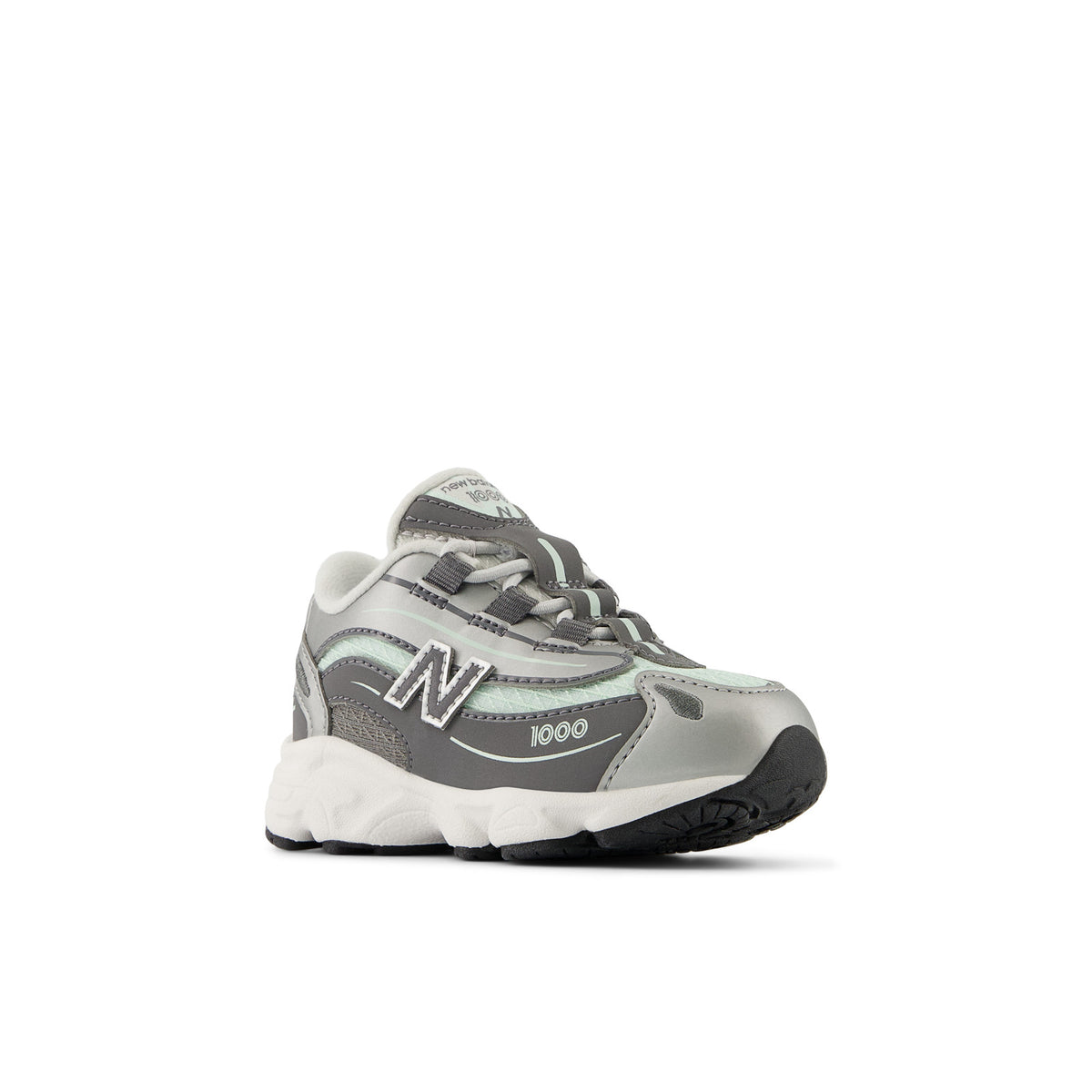 Sneakers New Balance 1000 Bébé vert et argent – vue 3