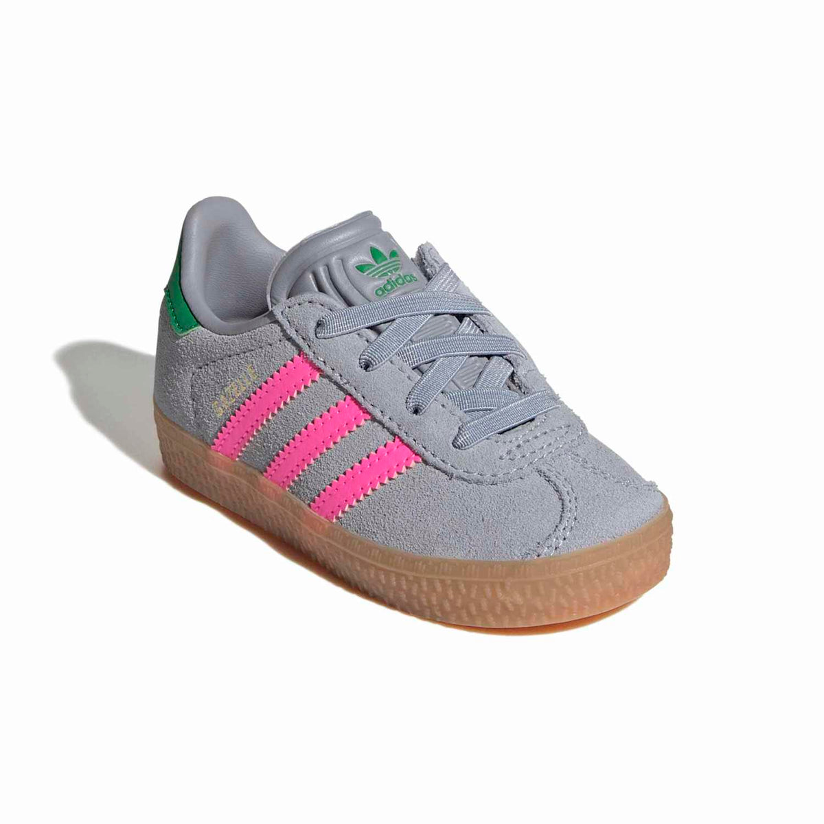 Sneakers Adidas Gazelle Bébé gris et rose – vue 3