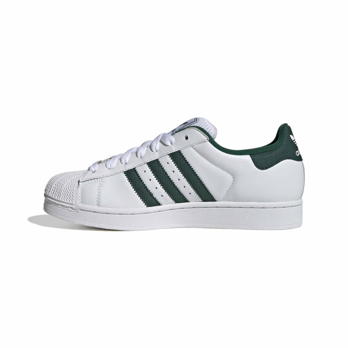 Sneakers Adidas Superstar II blanc et vert – vue 2