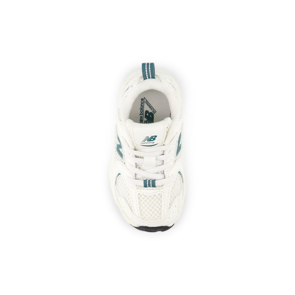 Sneakers New Balance 530 Bungee Bébé écru et vert – vue 4