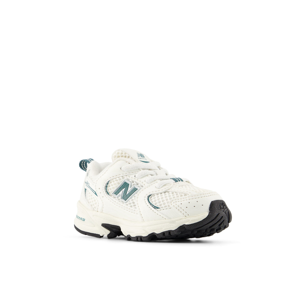 Sneakers New Balance 530 Bungee Bébé écru et vert – vue 3