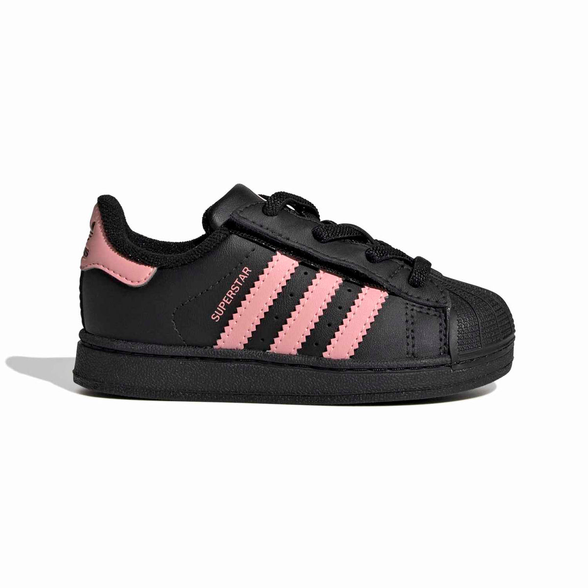Sneakers Adidas Superstar II Bébé noir et rose – vue 1