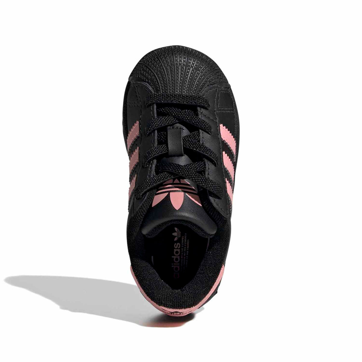 Sneakers Adidas Superstar II Bébé noir et rose – vue 3