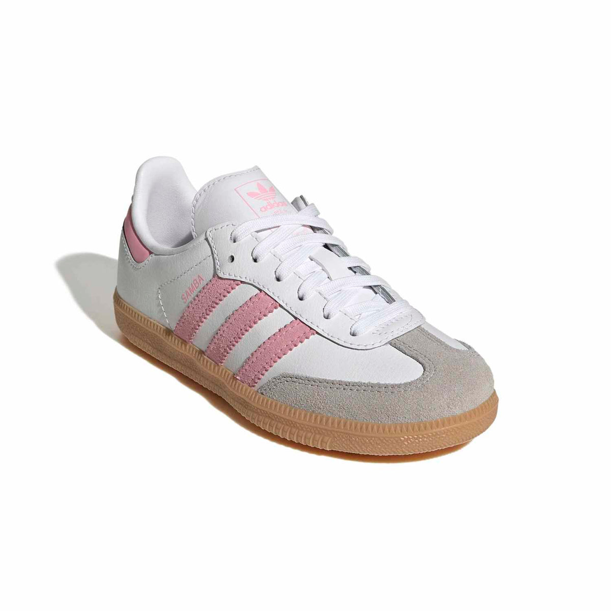 Sneakers Adidas Samba OG Enfant blanc et rose – vue 3
